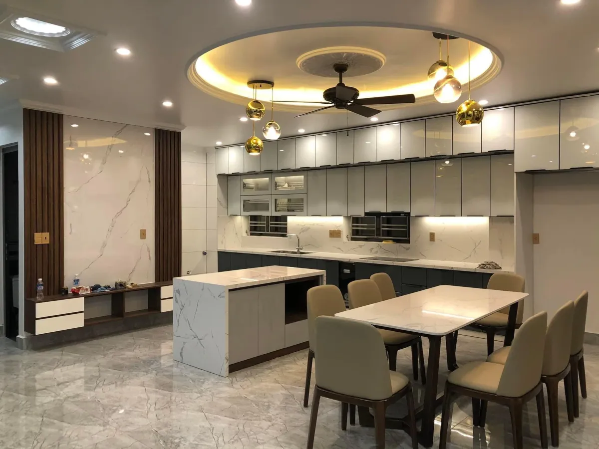 Quy trình sản xuất tủ bếp inox cánh kính NC Home